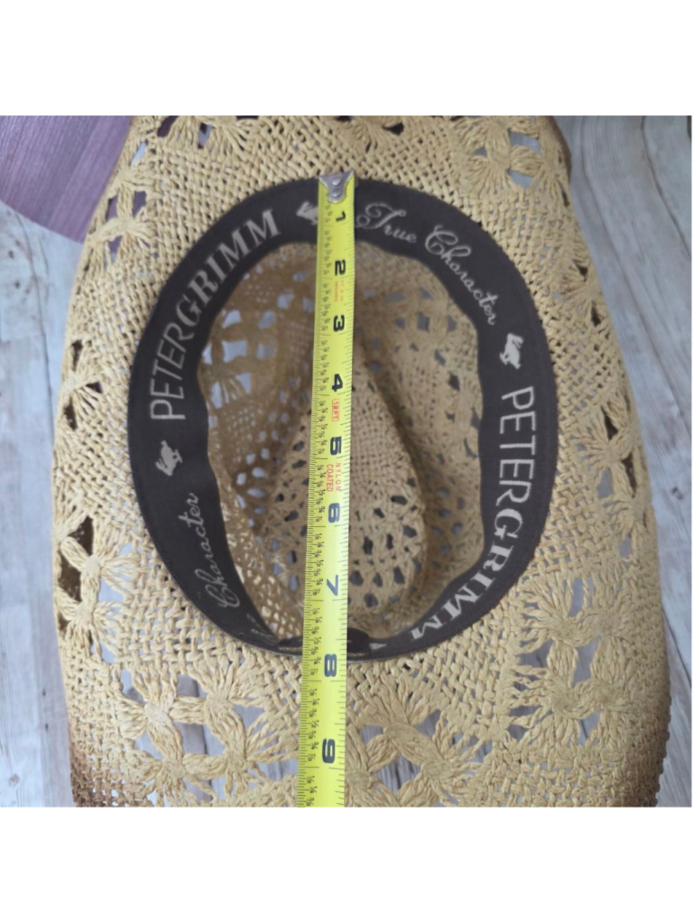 Peter Grimm Beige Straw Cowboy Hat NWOT - Picture 8 of 9
